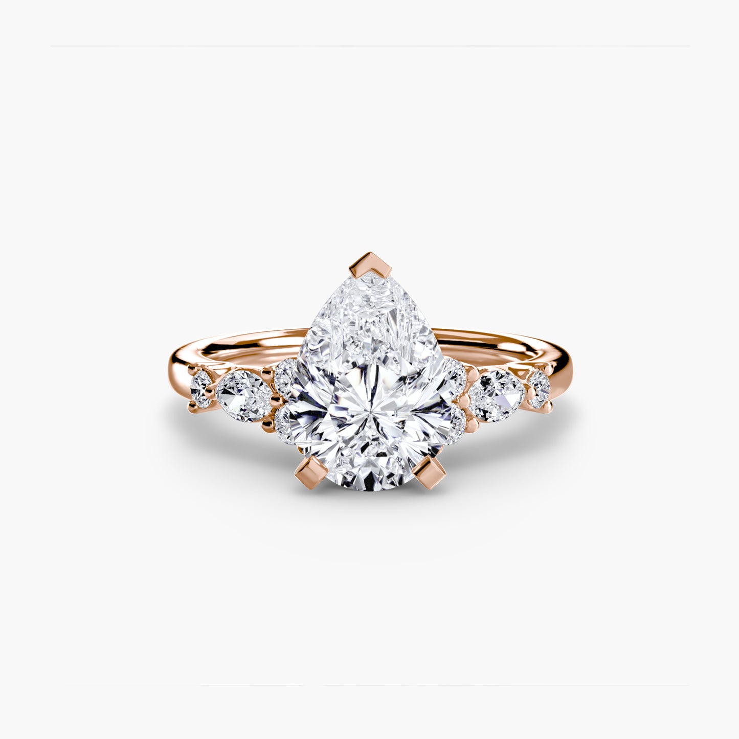 The Floral Accent Solitaire Fantasilvia Jewelry