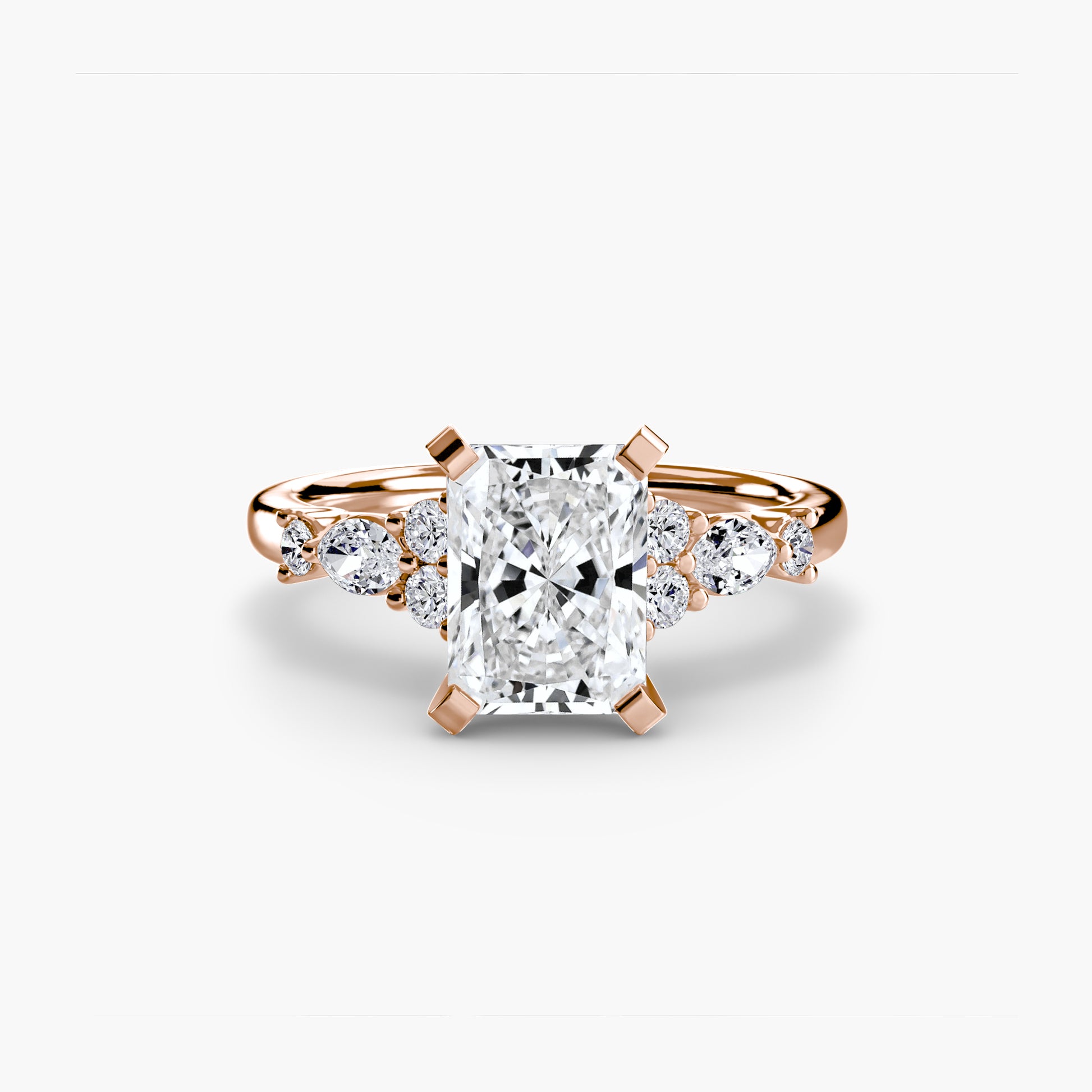 The Floral Accent Solitaire Fantasilvia Jewelry