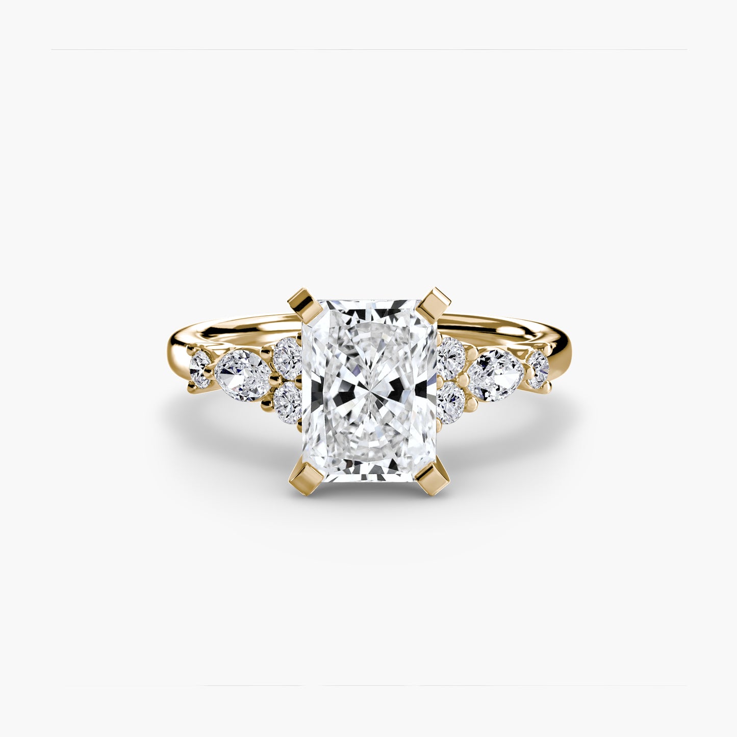 The Floral Accent Solitaire Fantasilvia Jewelry