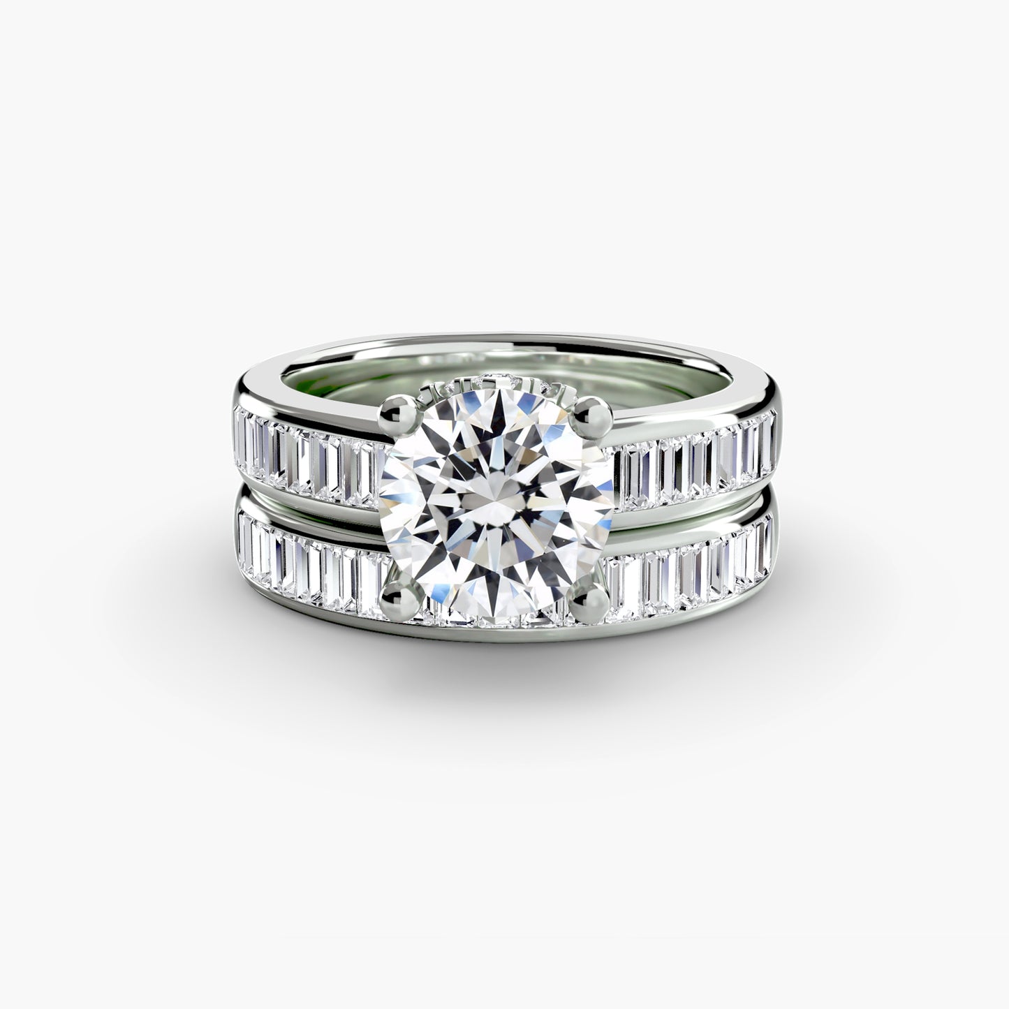 Baguette Channel Solitaire Fantasilvia Jewelry