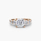 Five Stone Ring with Pavé Band Fantasilvia Jewelry