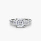 Five Stone Ring with Pavé Band Fantasilvia Jewelry