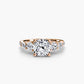 Five Stone Ring with Pavé Band Fantasilvia Jewelry
