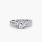 Five Stone Ring with Pavé Band Fantasilvia Jewelry