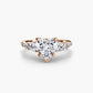 Five Stone Ring with Pavé Band Fantasilvia Jewelry