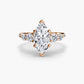 Five Stone Ring with Pavé Band Fantasilvia Jewelry
