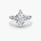 Five Stone Ring with Pavé Band Fantasilvia Jewelry
