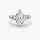 Five Stone Ring with Pavé Band Fantasilvia Jewelry
