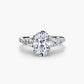 Five Stone Ring with Pavé Band Fantasilvia Jewelry