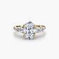 Five Stone Ring with Pavé Band Fantasilvia Jewelry