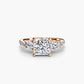 Five Stone Ring with Pavé Band Fantasilvia Jewelry