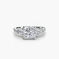 Five Stone Ring with Pavé Band Fantasilvia Jewelry