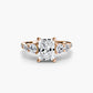 Five Stone Ring with Pavé Band Fantasilvia Jewelry