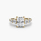 Five Stone Ring with Pavé Band Fantasilvia Jewelry