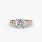 Five Stone Ring with Pavé Band Fantasilvia Jewelry