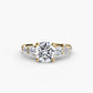 Five Stone Ring with Pavé Band Fantasilvia Jewelry