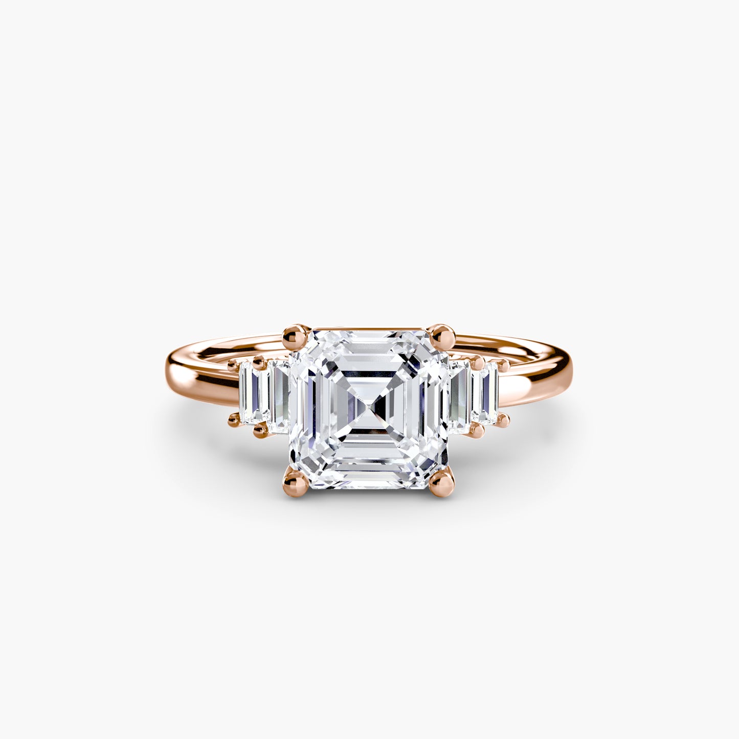 Baguette Accent Solitaire Fantasilvia Jewelry