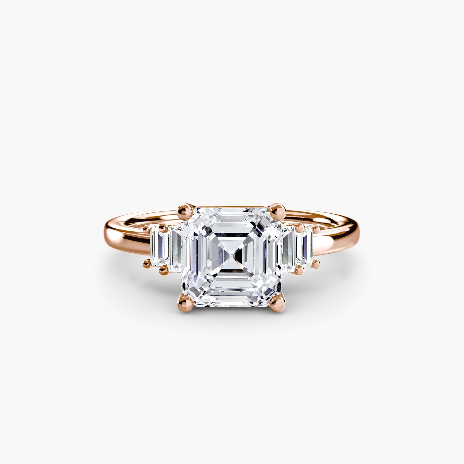 Baguette Accent Solitaire Fantasilvia Jewelry