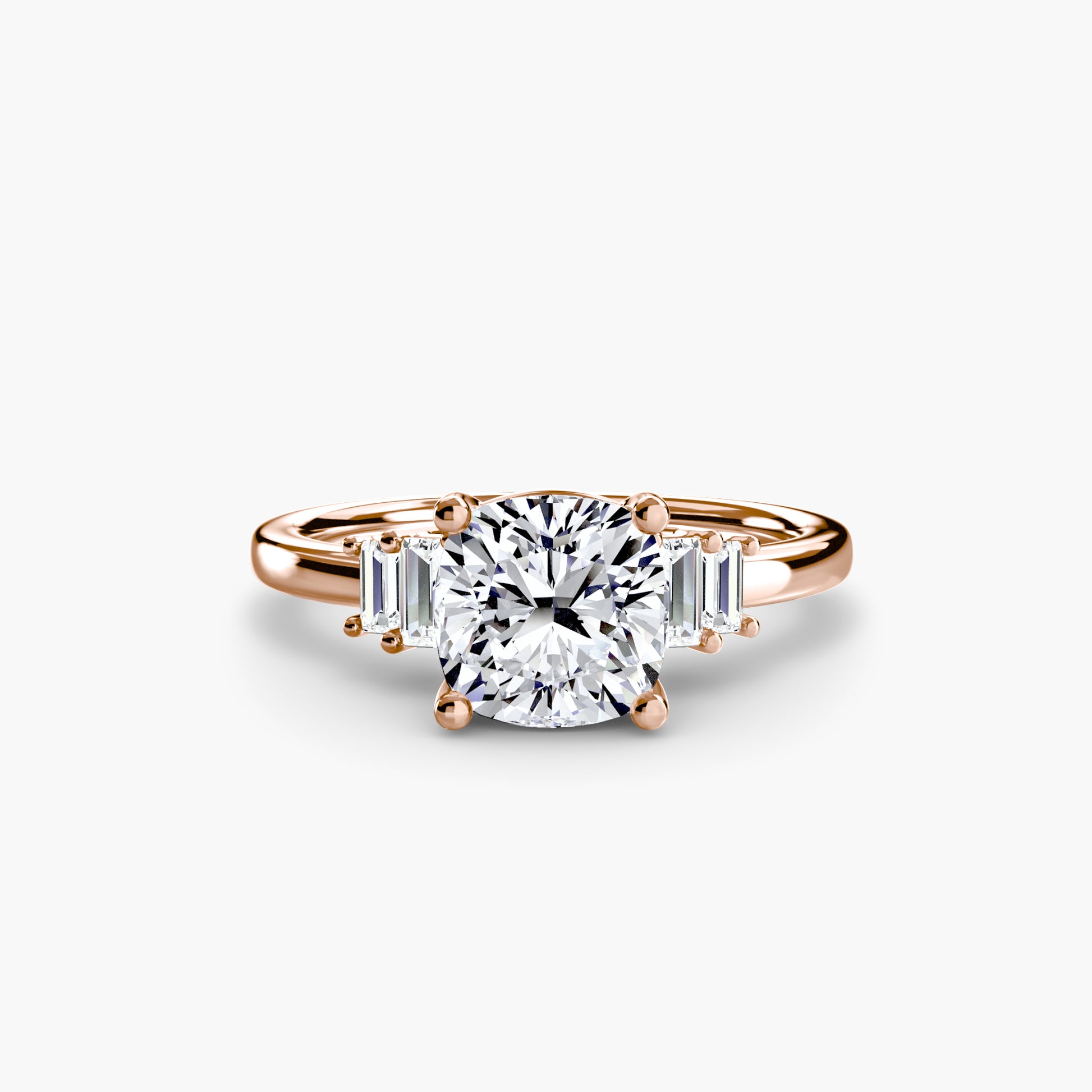 Baguette Accent Solitaire Fantasilvia Jewelry