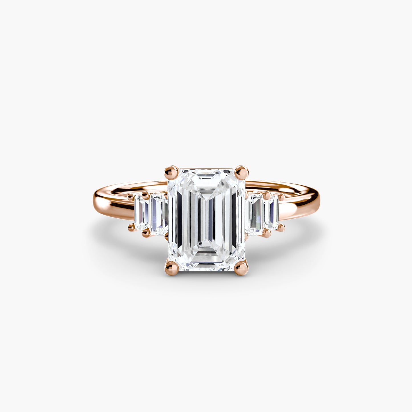 Baguette Accent Solitaire Fantasilvia Jewelry