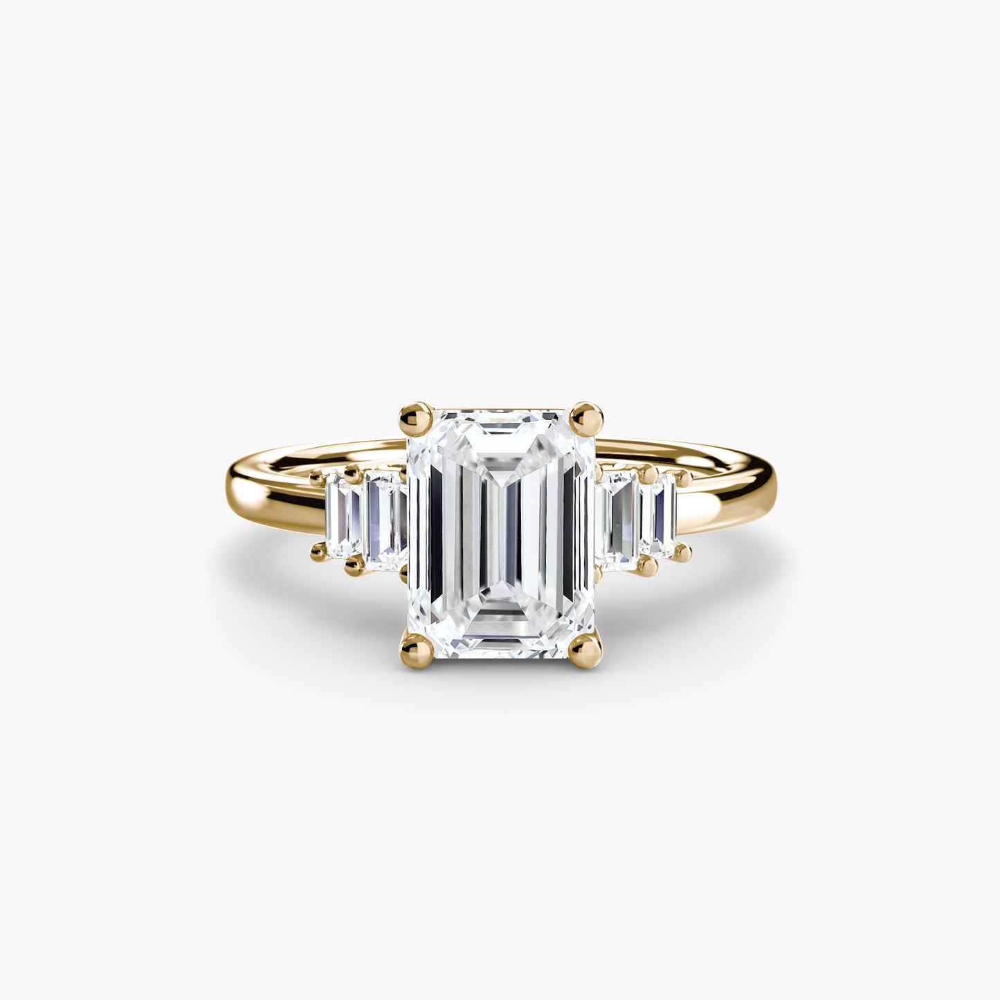 Baguette Accent Solitaire Fantasilvia Jewelry