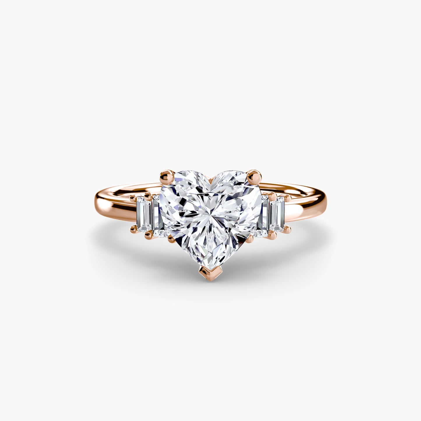 Baguette Accent Solitaire Fantasilvia Jewelry