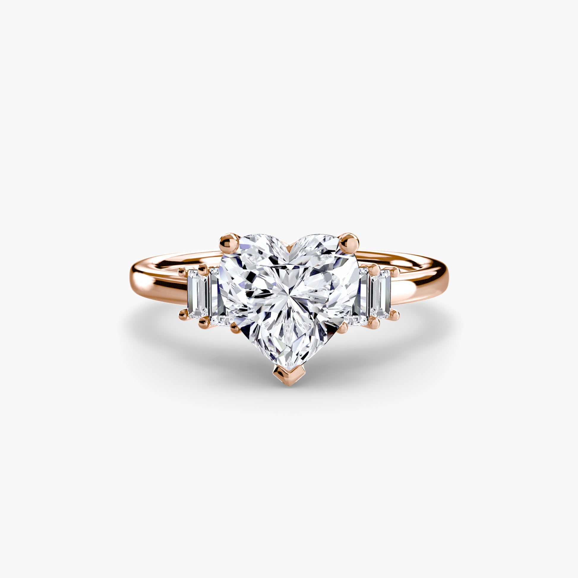 Baguette Accent Solitaire Fantasilvia Jewelry