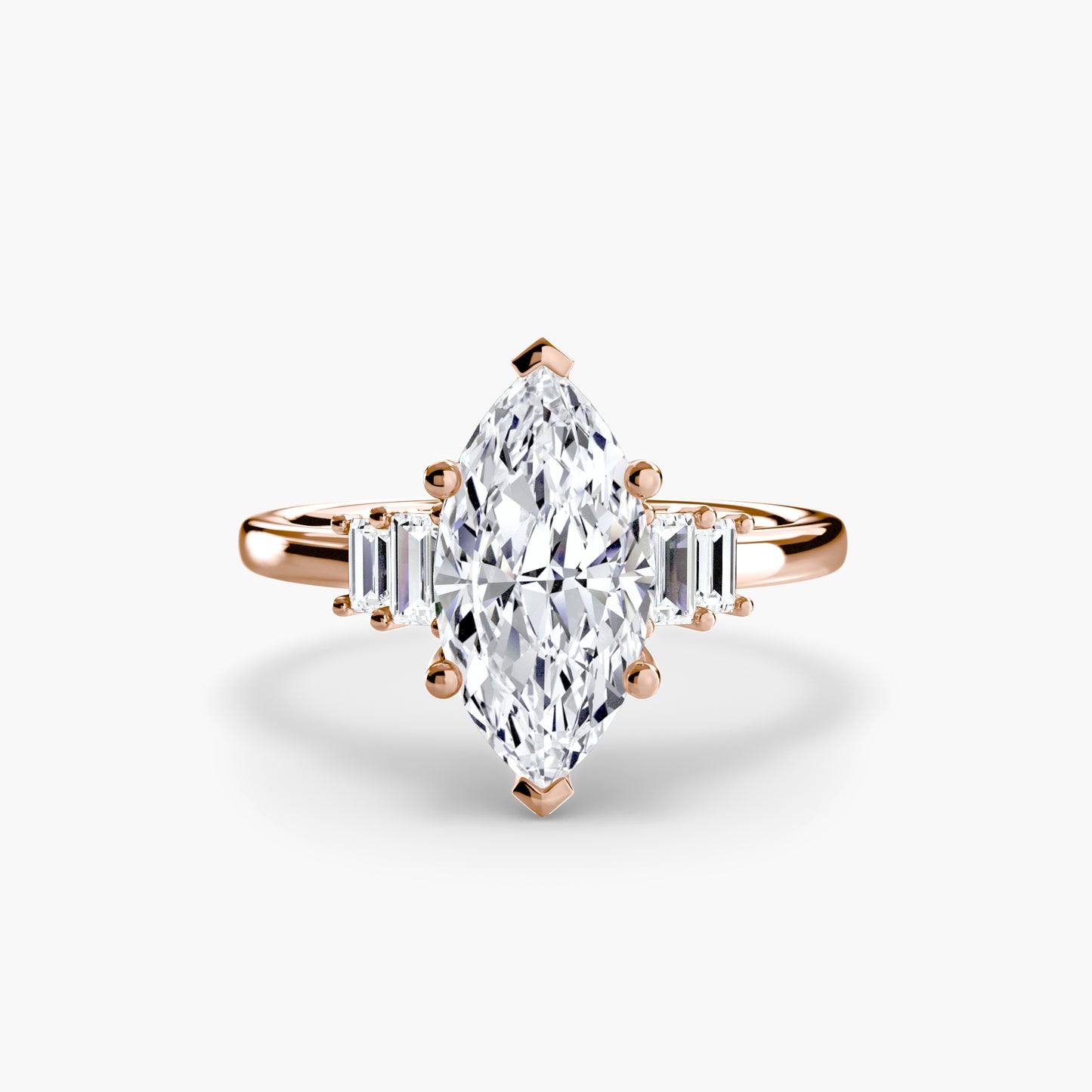 Baguette Accent Solitaire Fantasilvia Jewelry