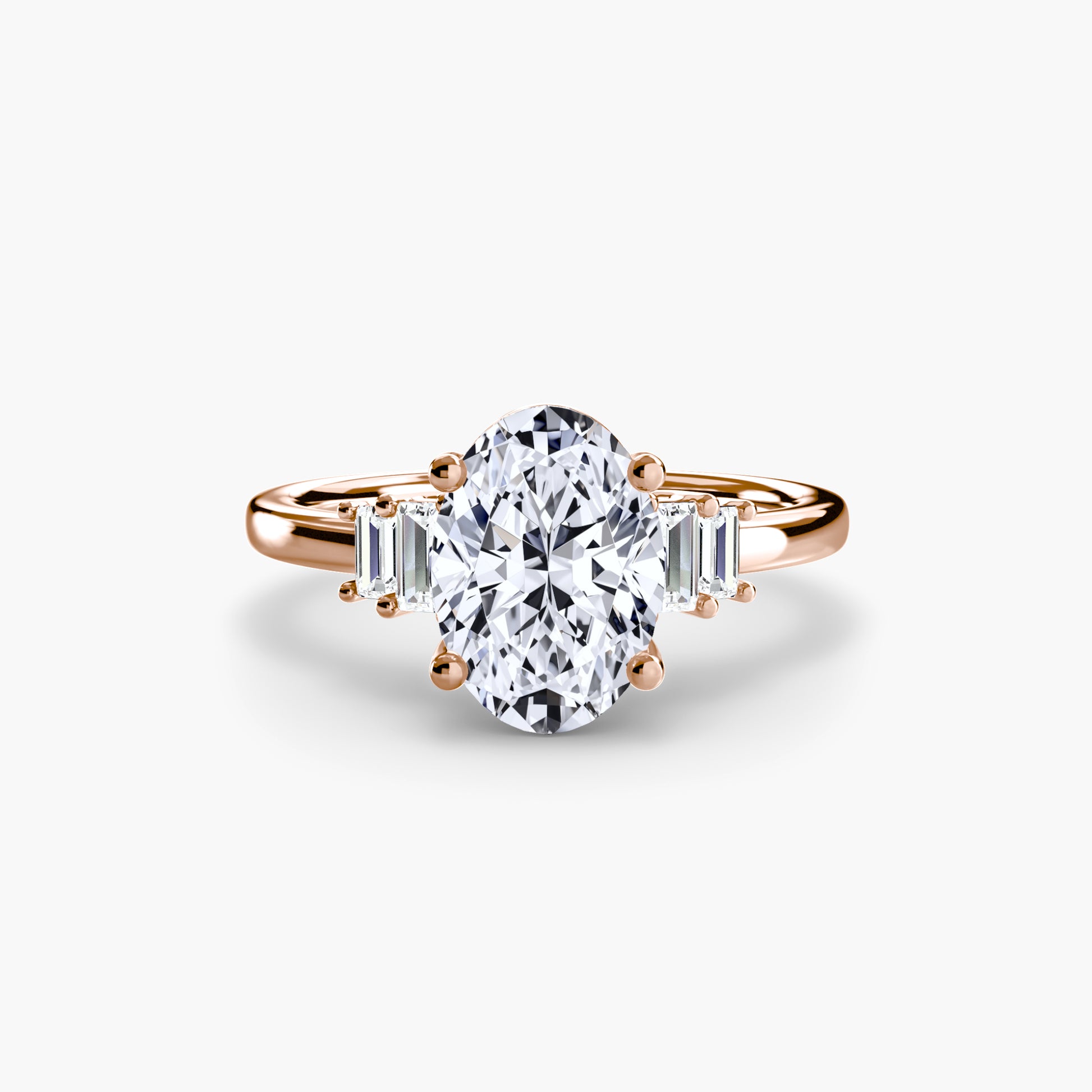 Baguette Accent Solitaire Fantasilvia Jewelry