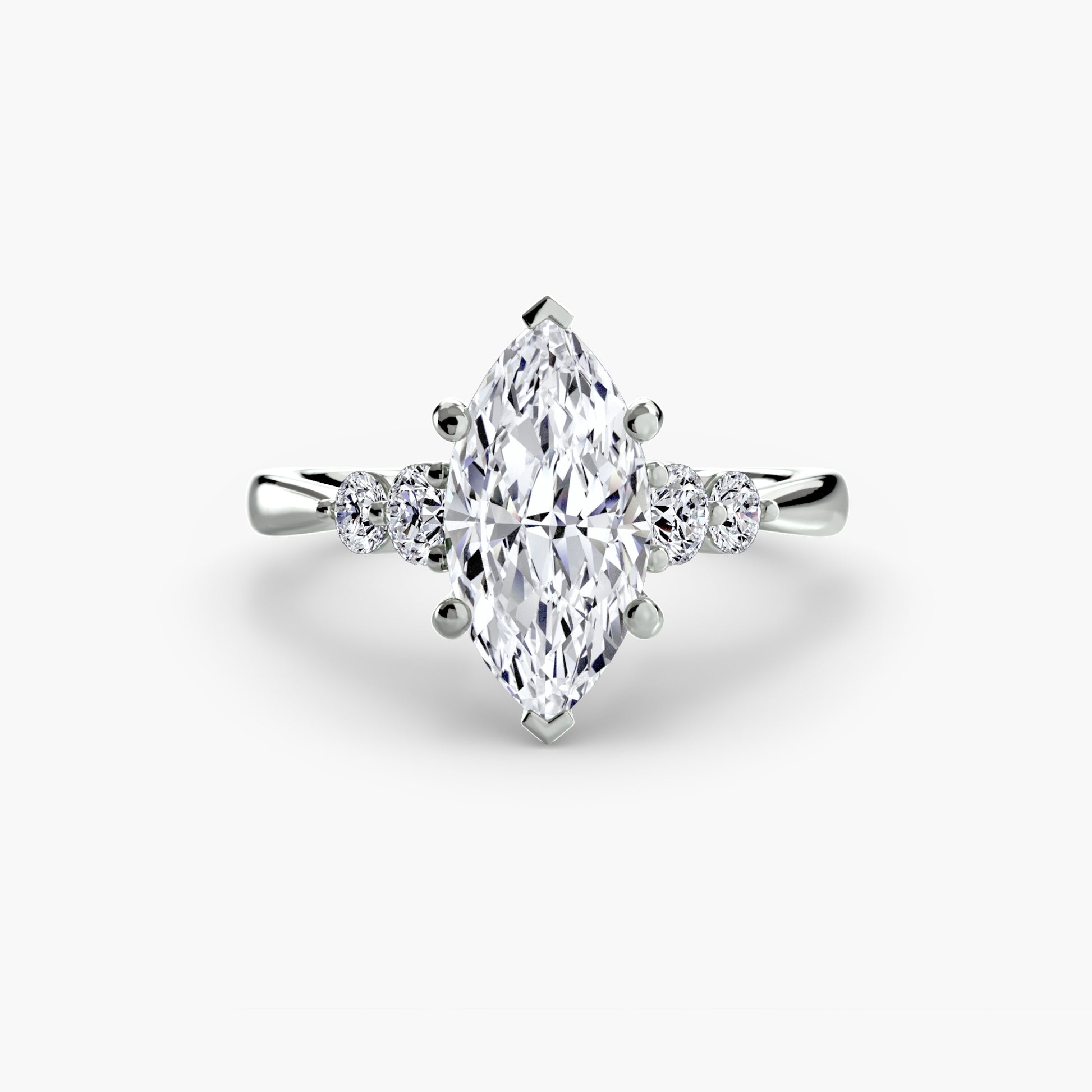 The Shoulder Solitaire Ring Fantasilvia Jewelry