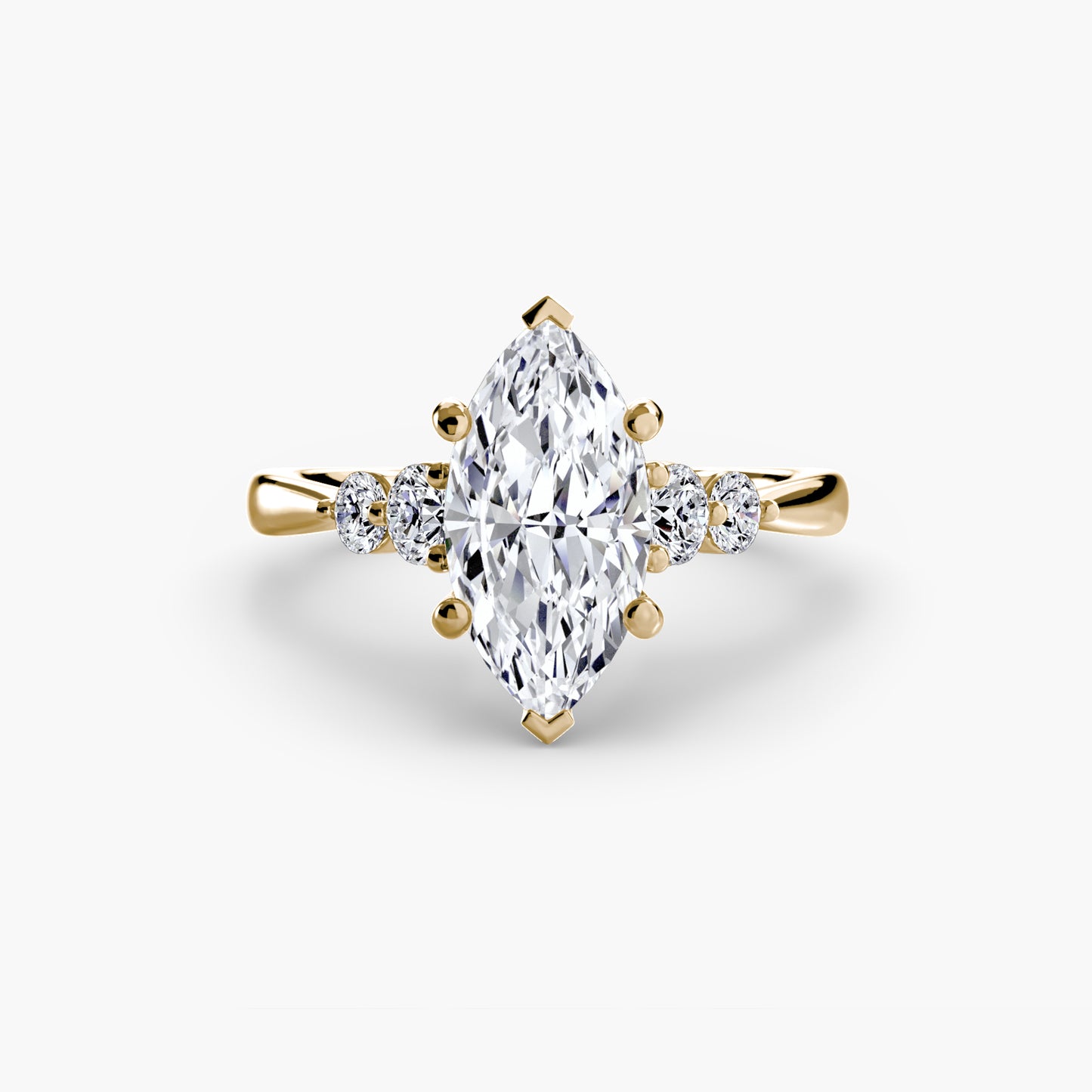 The Shoulder Solitaire Ring Fantasilvia Jewelry