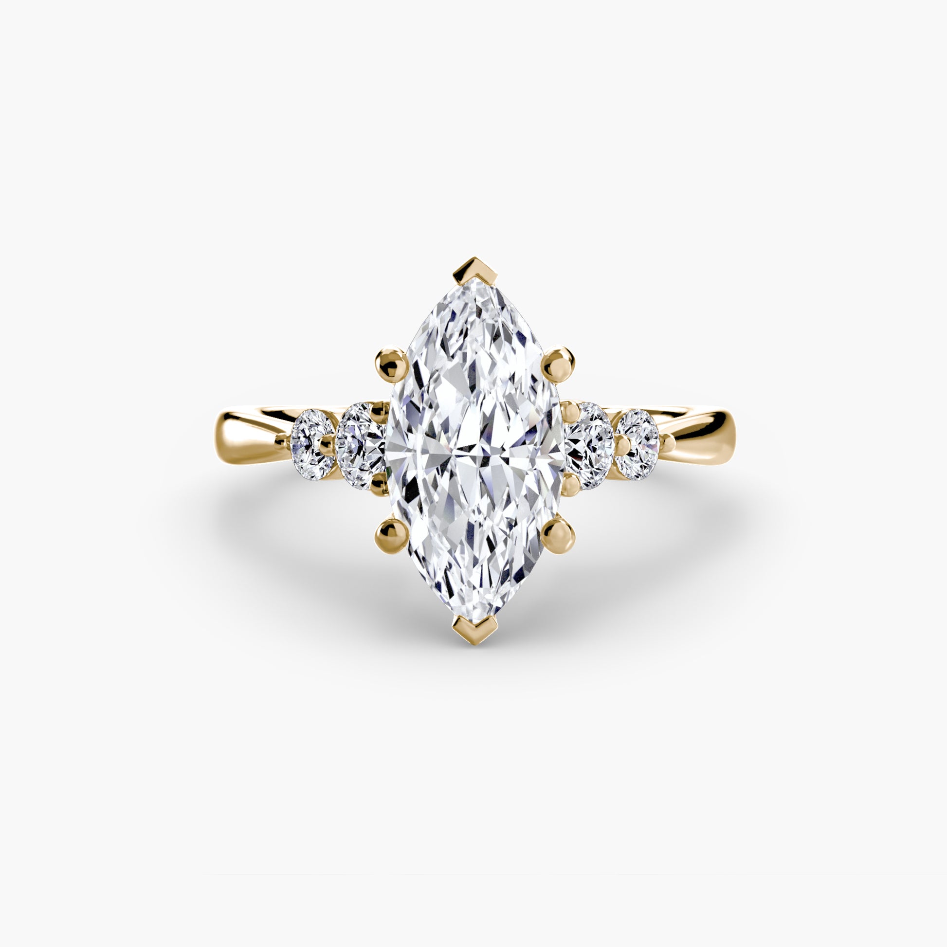 The Shoulder Solitaire Ring Fantasilvia Jewelry