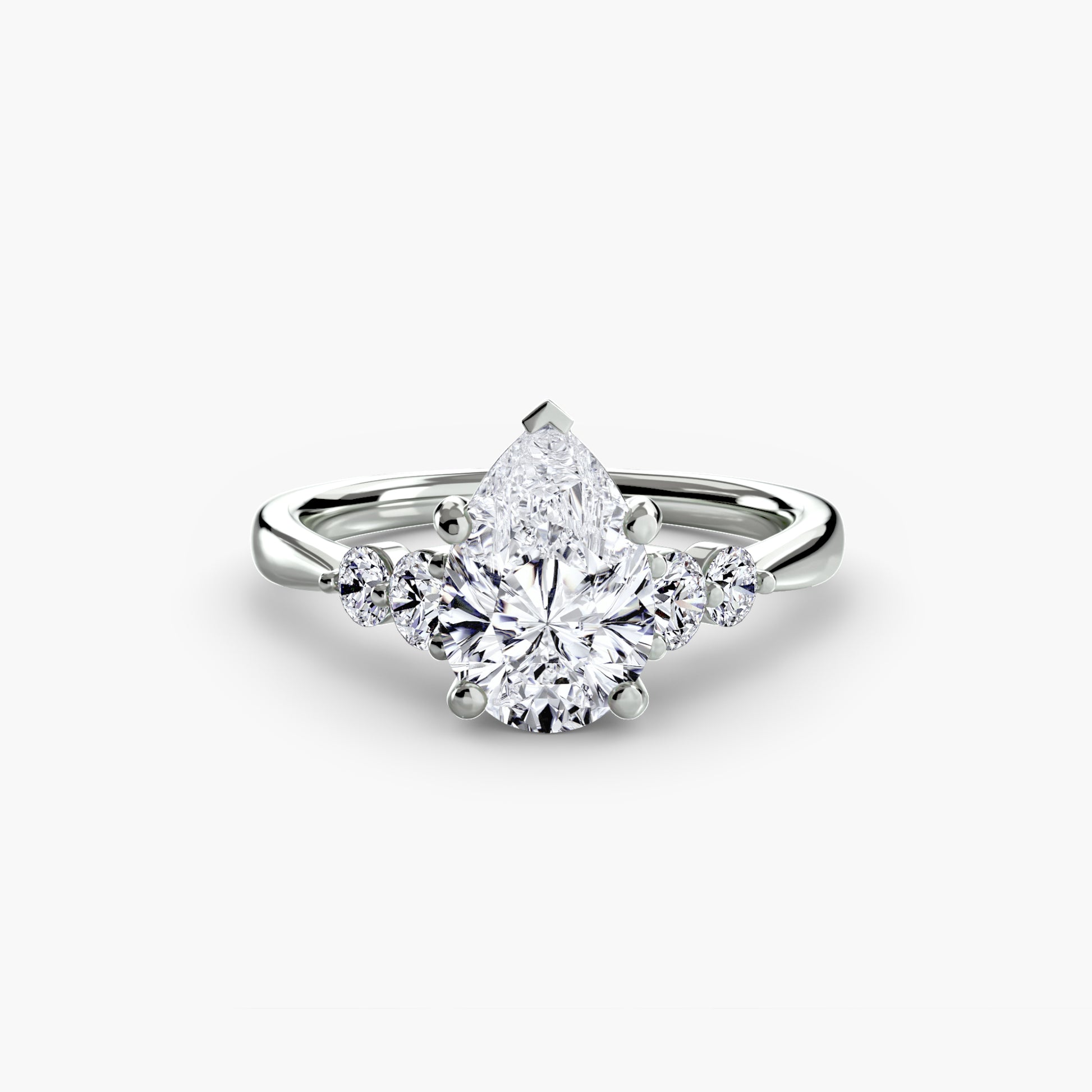 The Shoulder Solitaire Ring Fantasilvia Jewelry