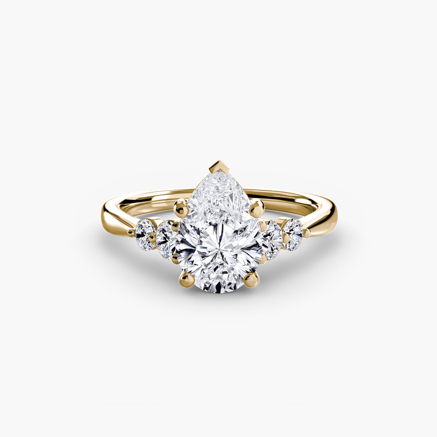 The Shoulder Solitaire Ring Fantasilvia Jewelry