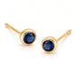 18K Yellow Gold Custom Birthstone Stud Earrings Collection Fantasilvia Jewelry