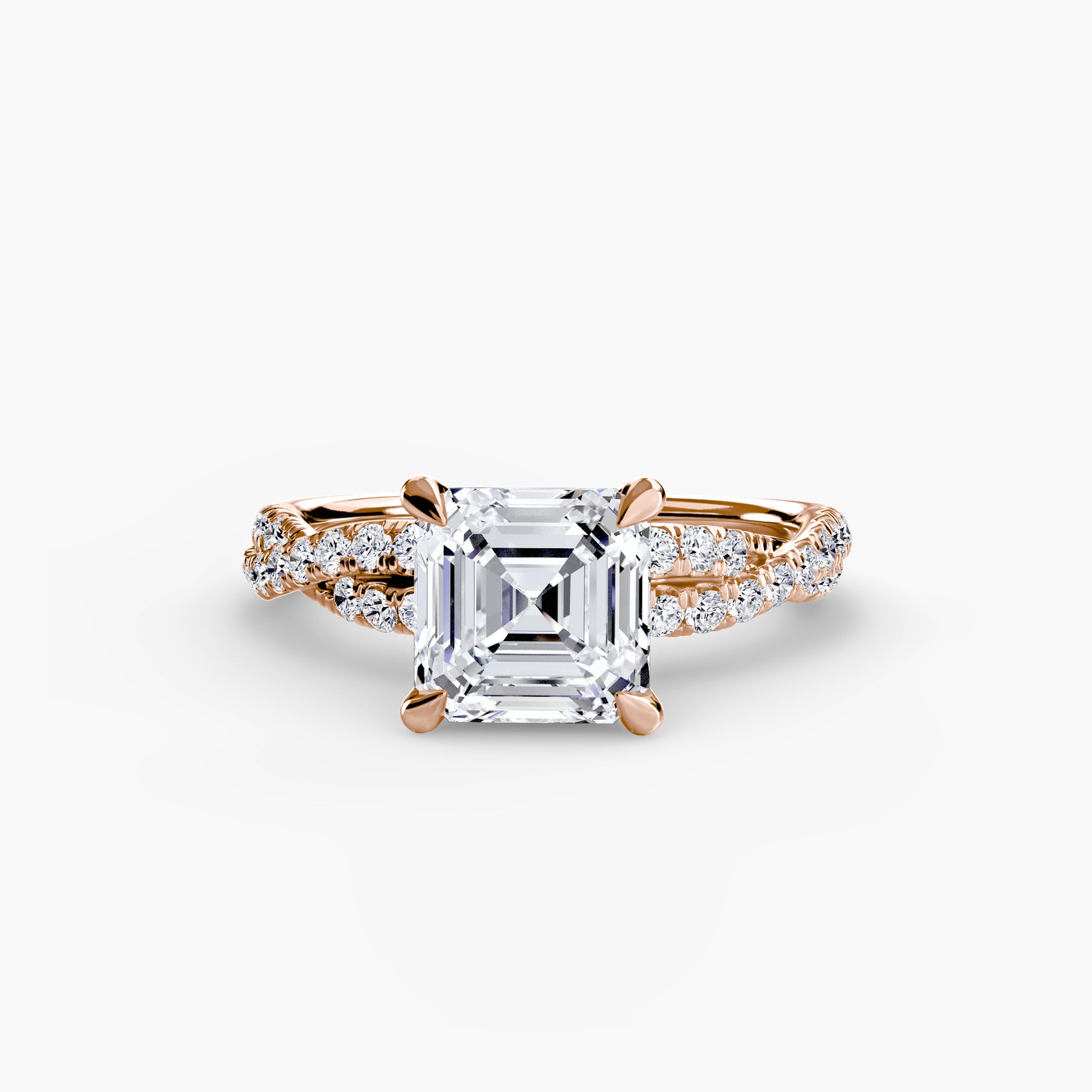 The Twisted Pavé Solitaire Fantasilvia Jewelry