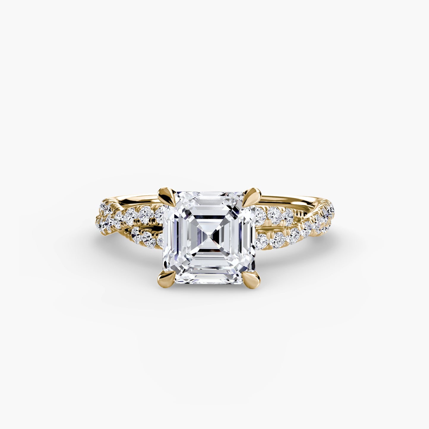 The Twisted Pavé Solitaire Fantasilvia Jewelry
