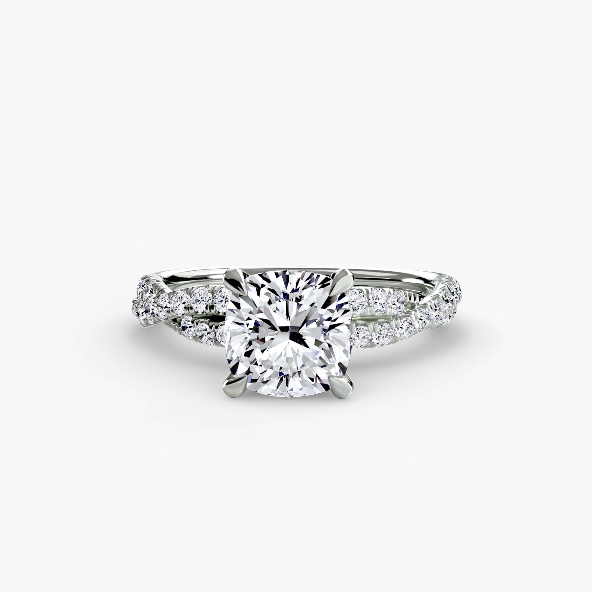 The Twisted Pavé Solitaire Fantasilvia Jewelry