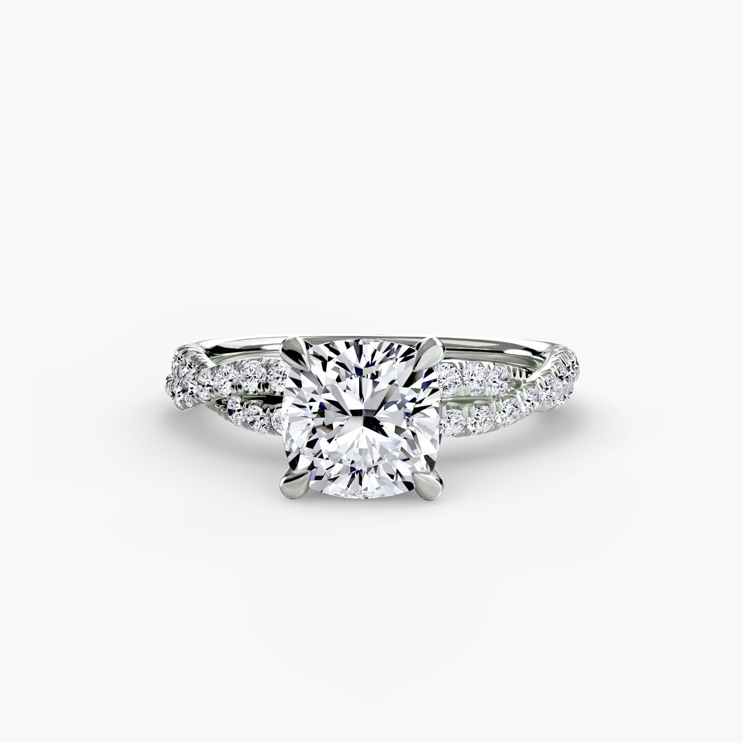 The Twisted Pavé Solitaire Fantasilvia Jewelry