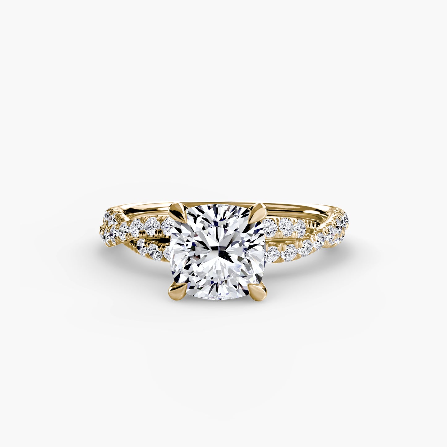 The Twisted Pavé Solitaire Fantasilvia Jewelry
