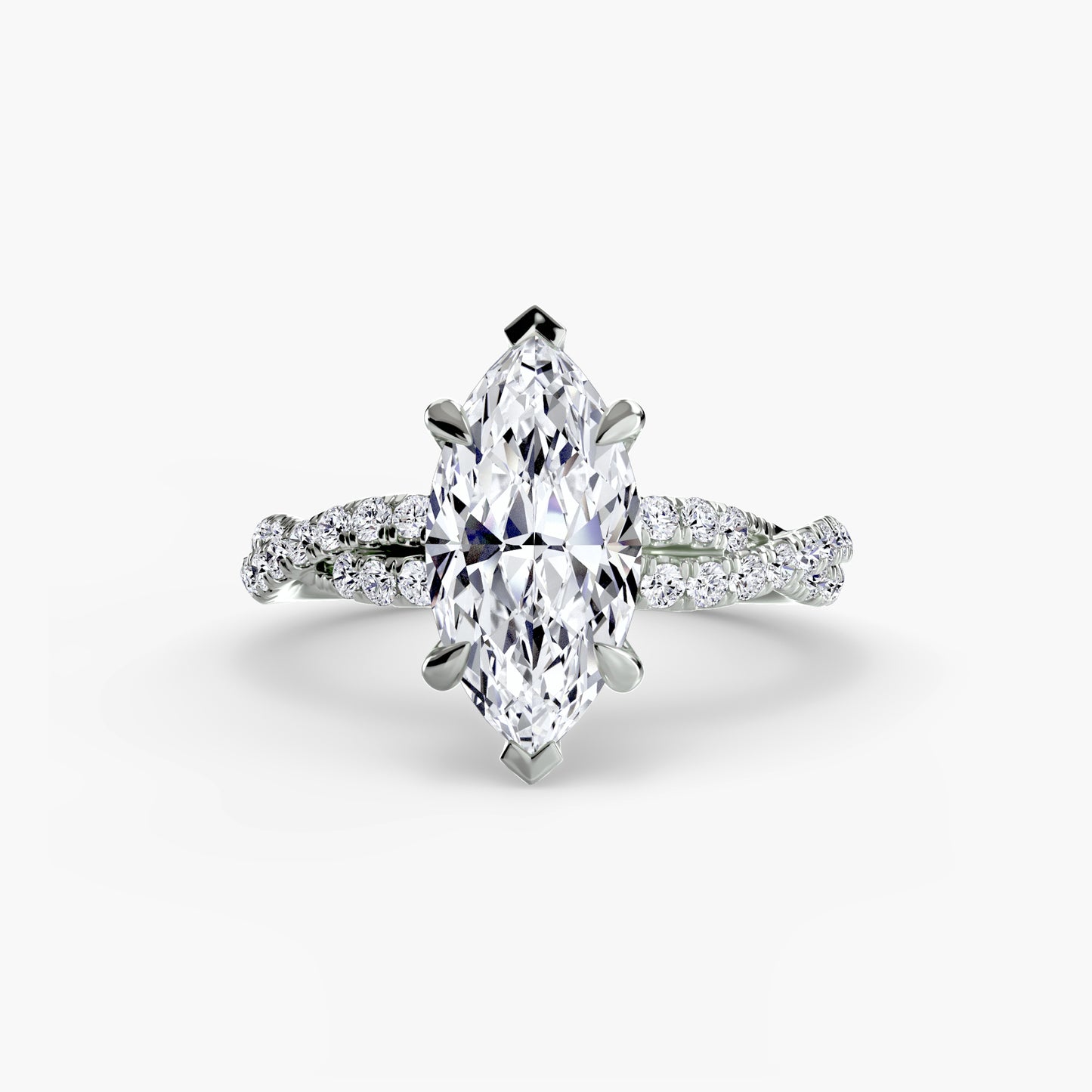 The Twisted Pavé Solitaire Fantasilvia Jewelry