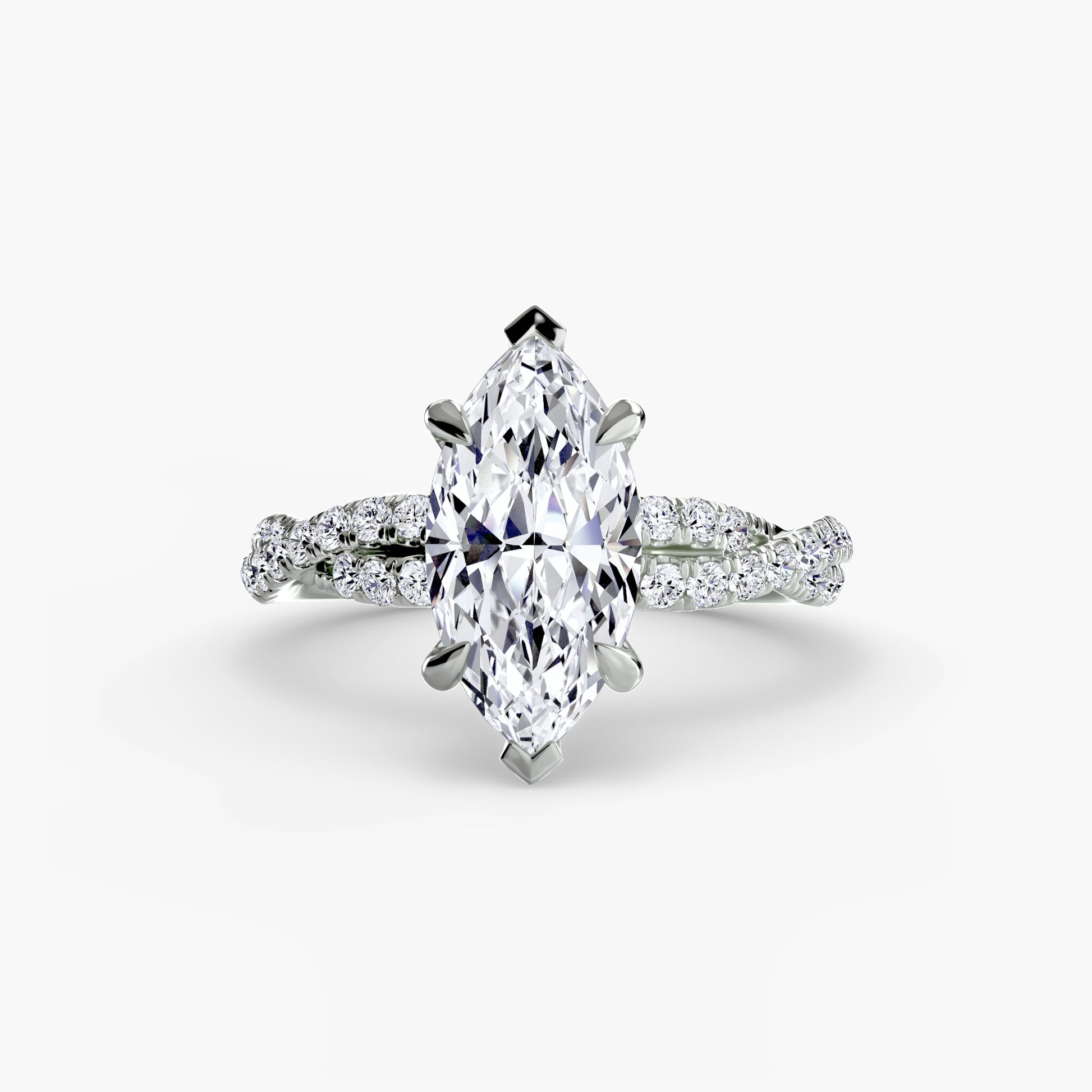The Twisted Pavé Solitaire Fantasilvia Jewelry