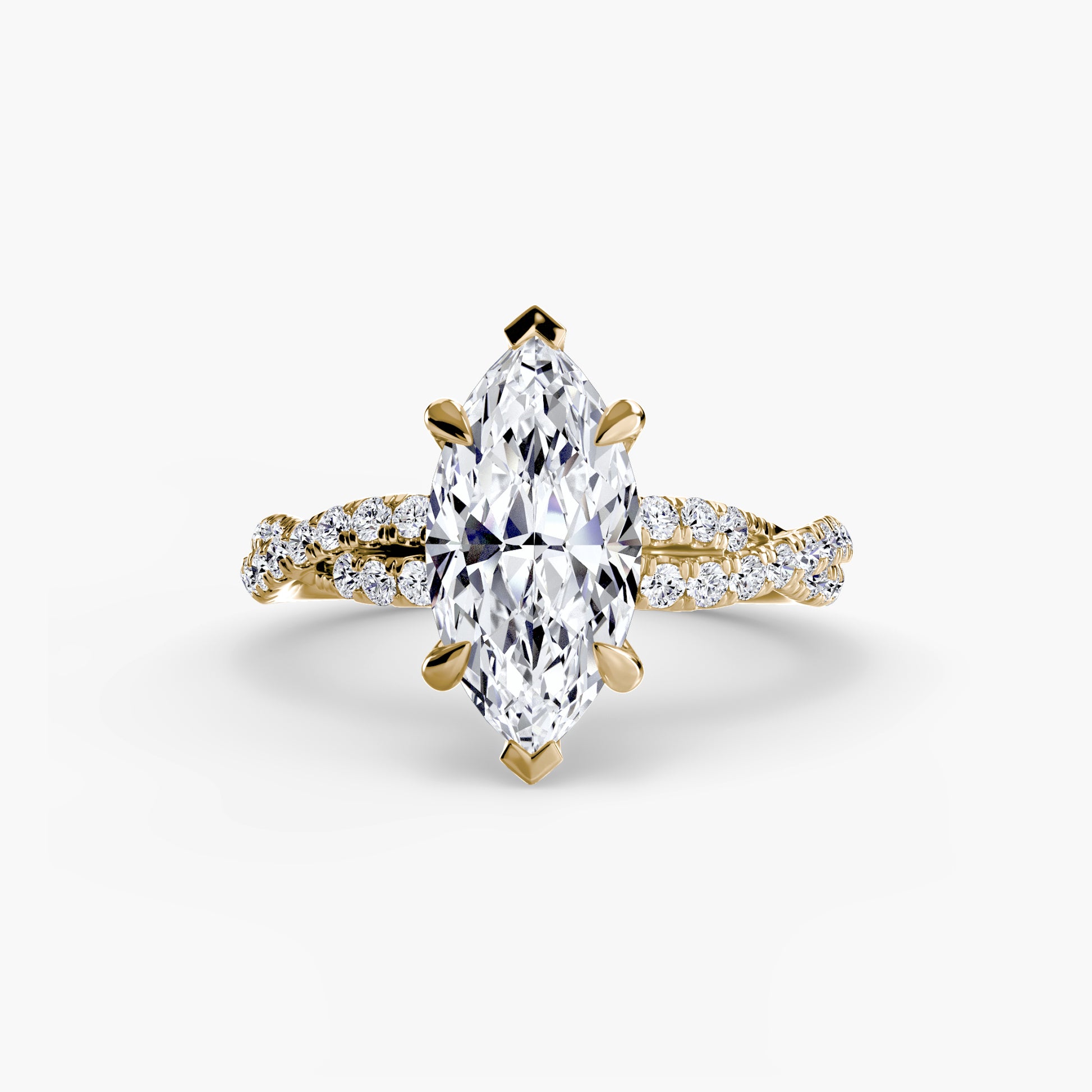 The Twisted Pavé Solitaire Fantasilvia Jewelry