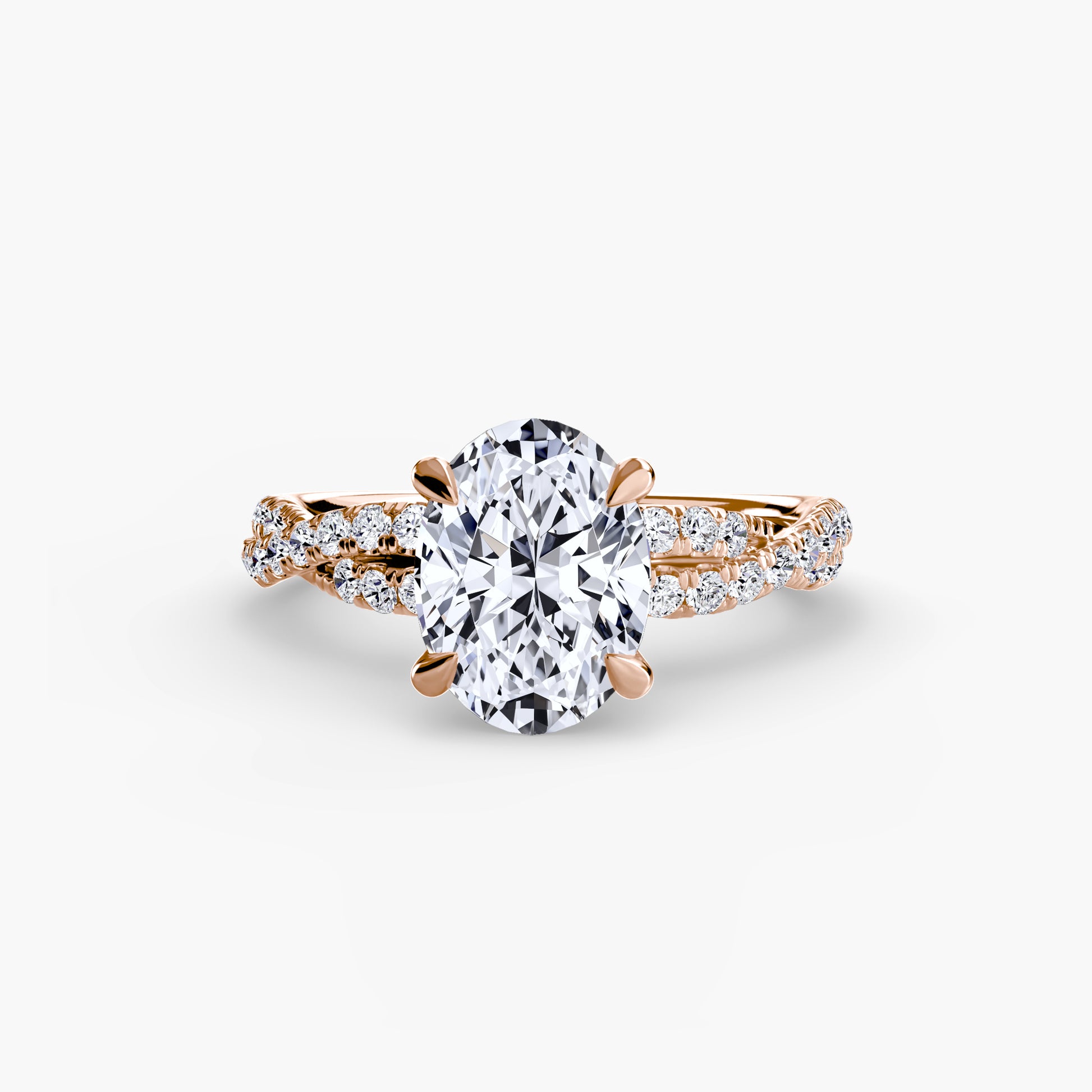 The Twisted Pavé Solitaire Fantasilvia Jewelry