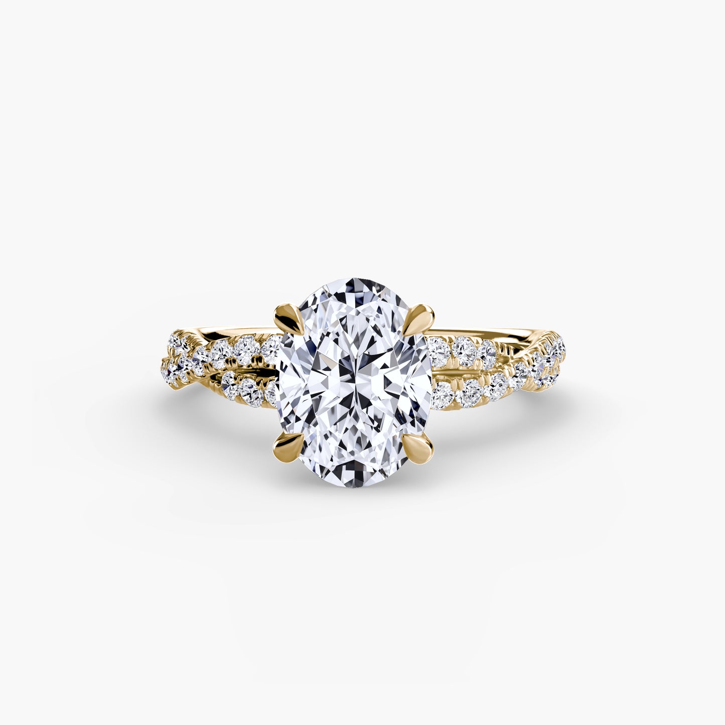 The Twisted Pavé Solitaire Fantasilvia Jewelry