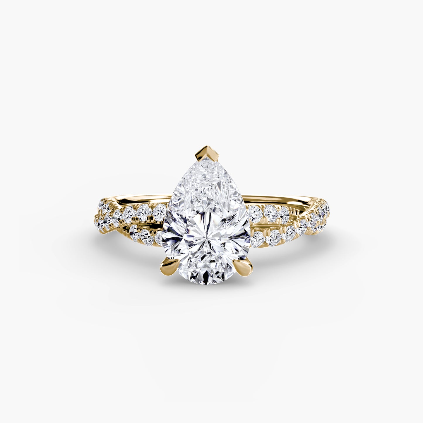 The Twisted Pavé Solitaire Fantasilvia Jewelry