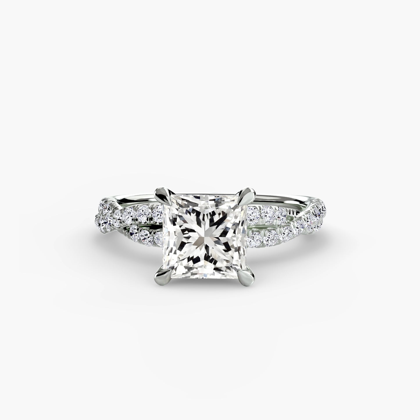 The Twisted Pavé Solitaire Fantasilvia Jewelry