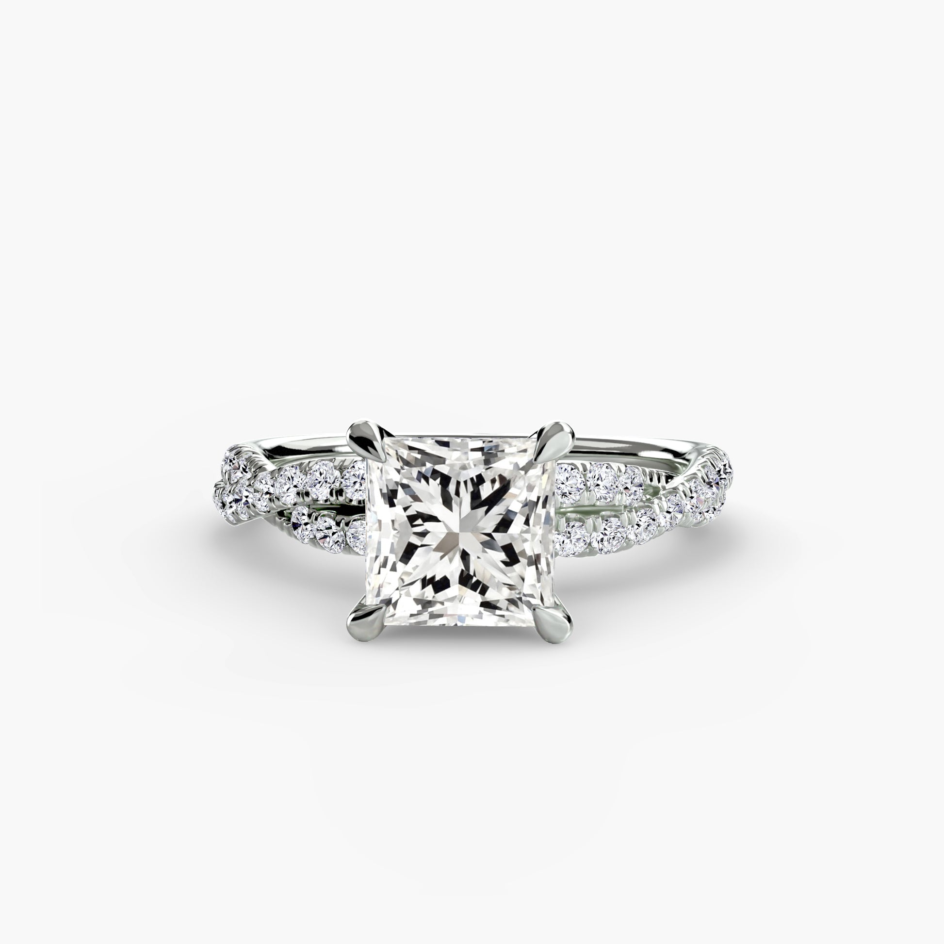 The Twisted Pavé Solitaire Fantasilvia Jewelry
