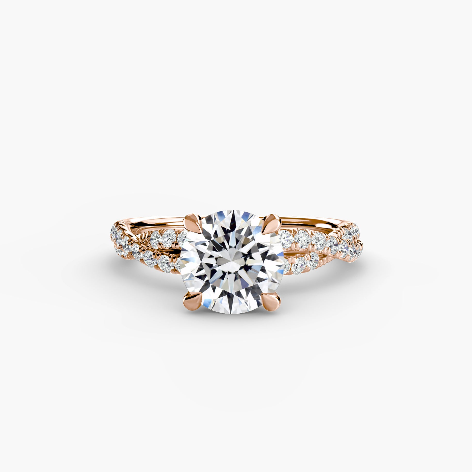The Twisted Pavé Solitaire Fantasilvia Jewelry