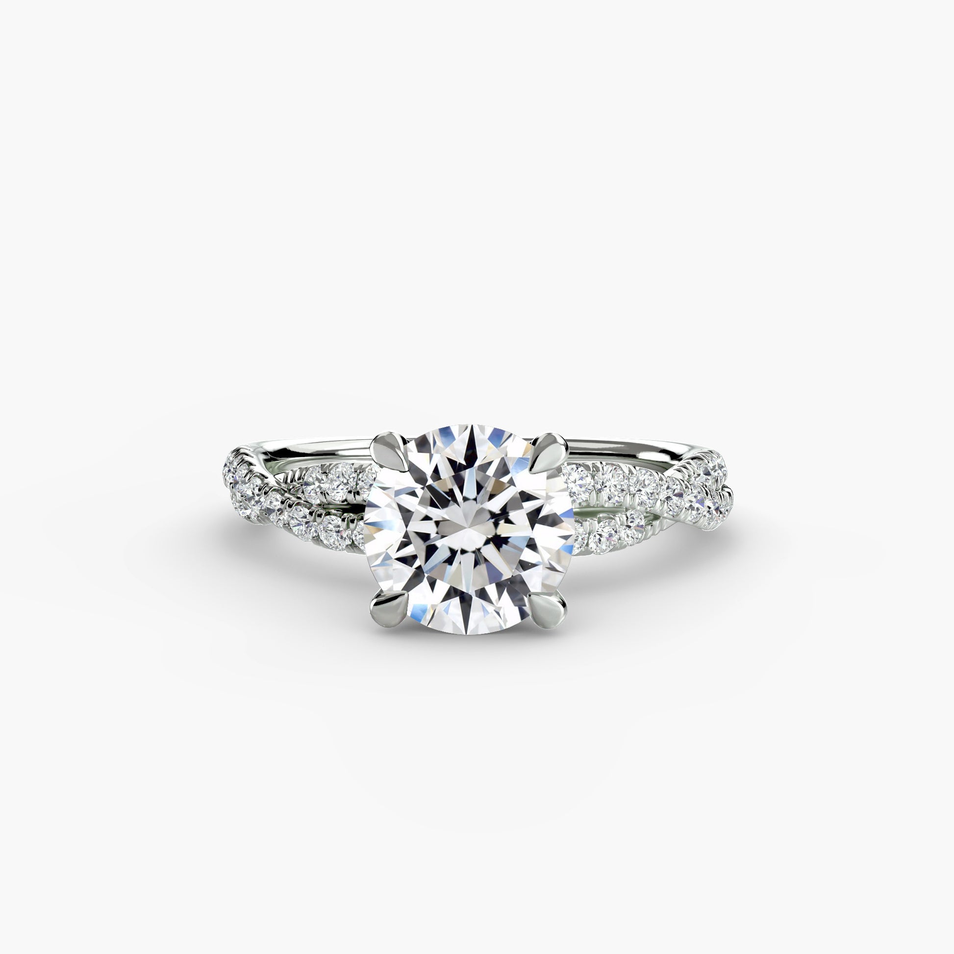 The Twisted Pavé Solitaire Fantasilvia Jewelry